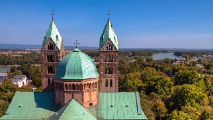Dom zu Speyer Luftaufnahme des Dach
